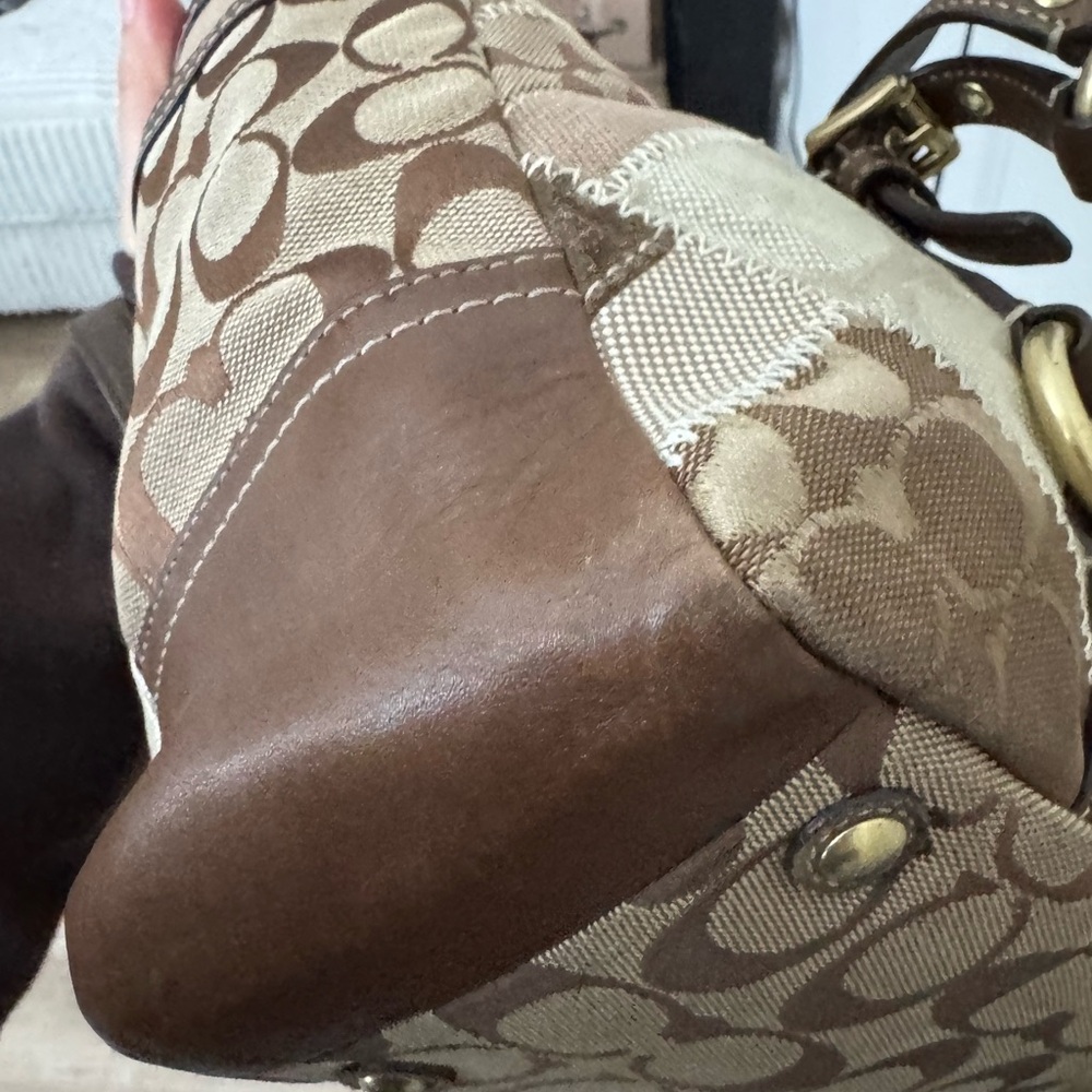 Coach Brown Patchwork Tote with Matching Wallet -… - image 4